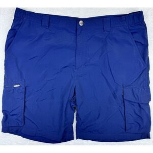 Columbia Omni-Shade Ripstop Cargo Shorts Blue 10" Nylon‎ 40.